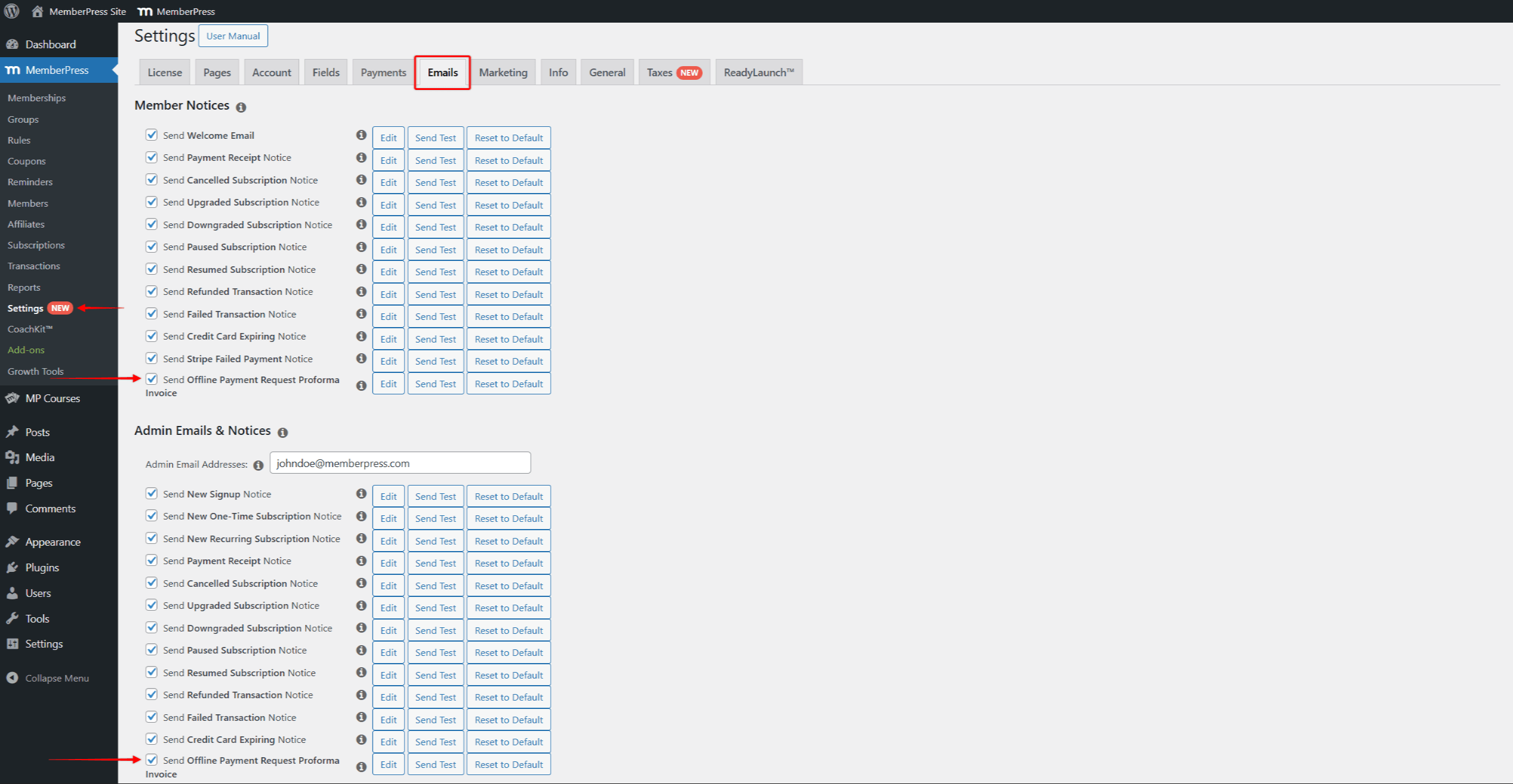 mepr-proforma-emails | MemberPress Offline Payment Request Proforma Invoice