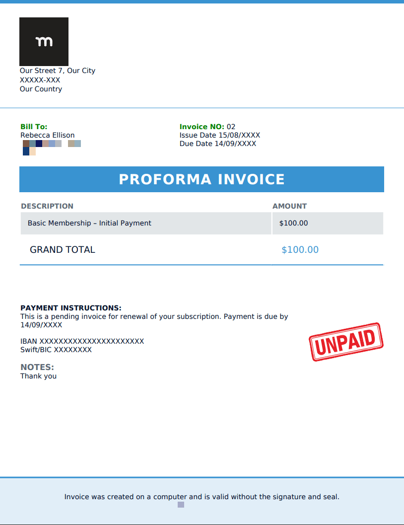 | MemberPress MemberPress proforma invoices
