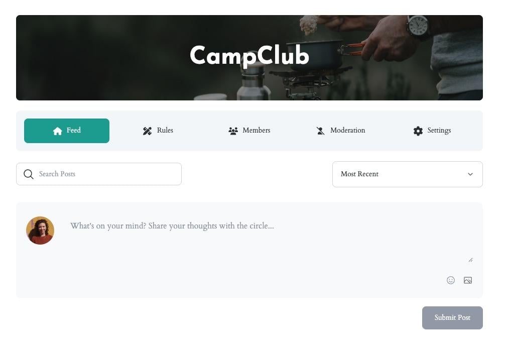 Captura de tela | MemberPress MemberPress ClubCircle Example Forum