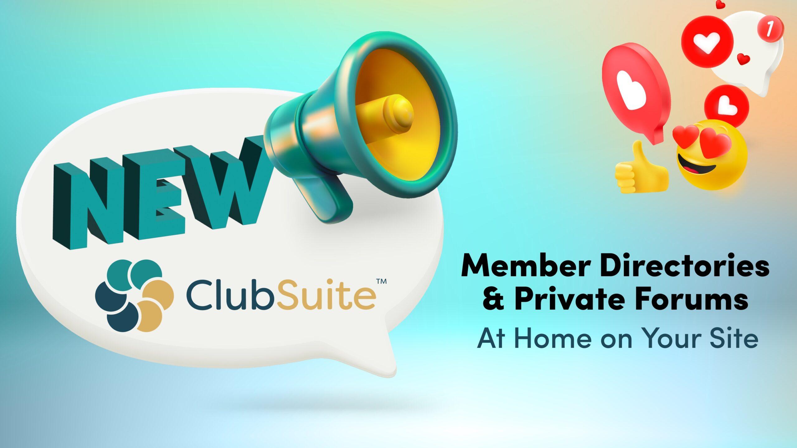 Anúncio de novos recursos do ClubSuite