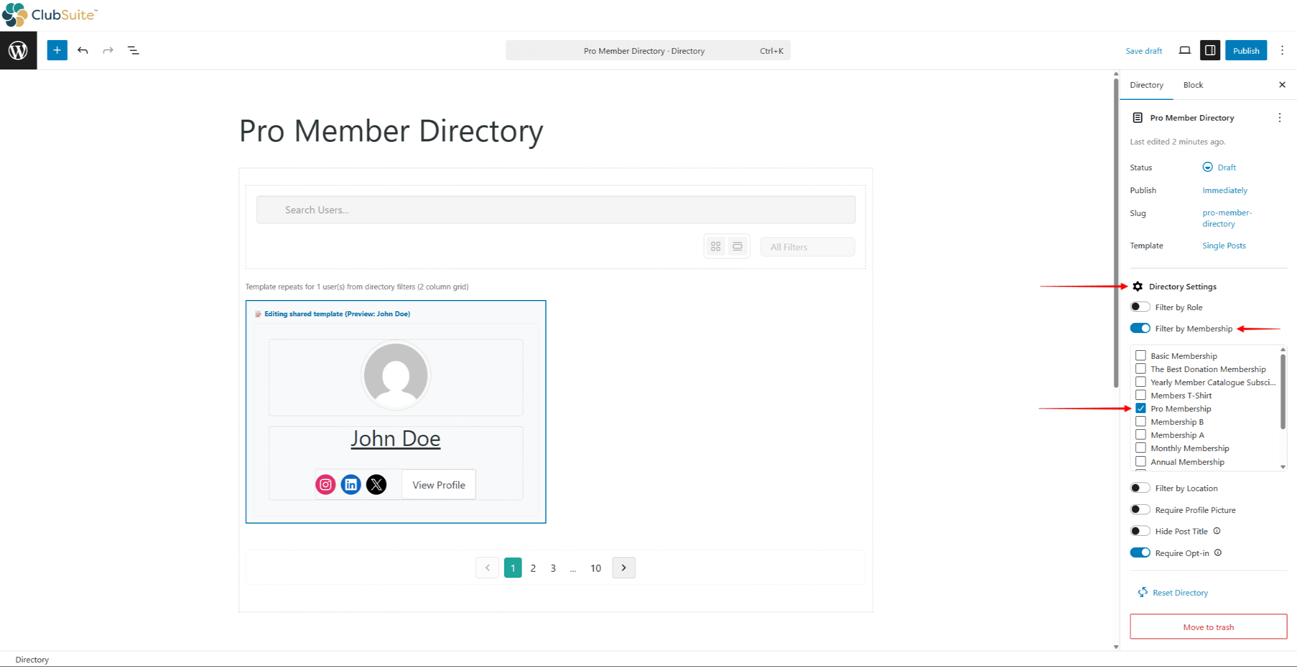 mpdir-directory-filters | MemberPress
