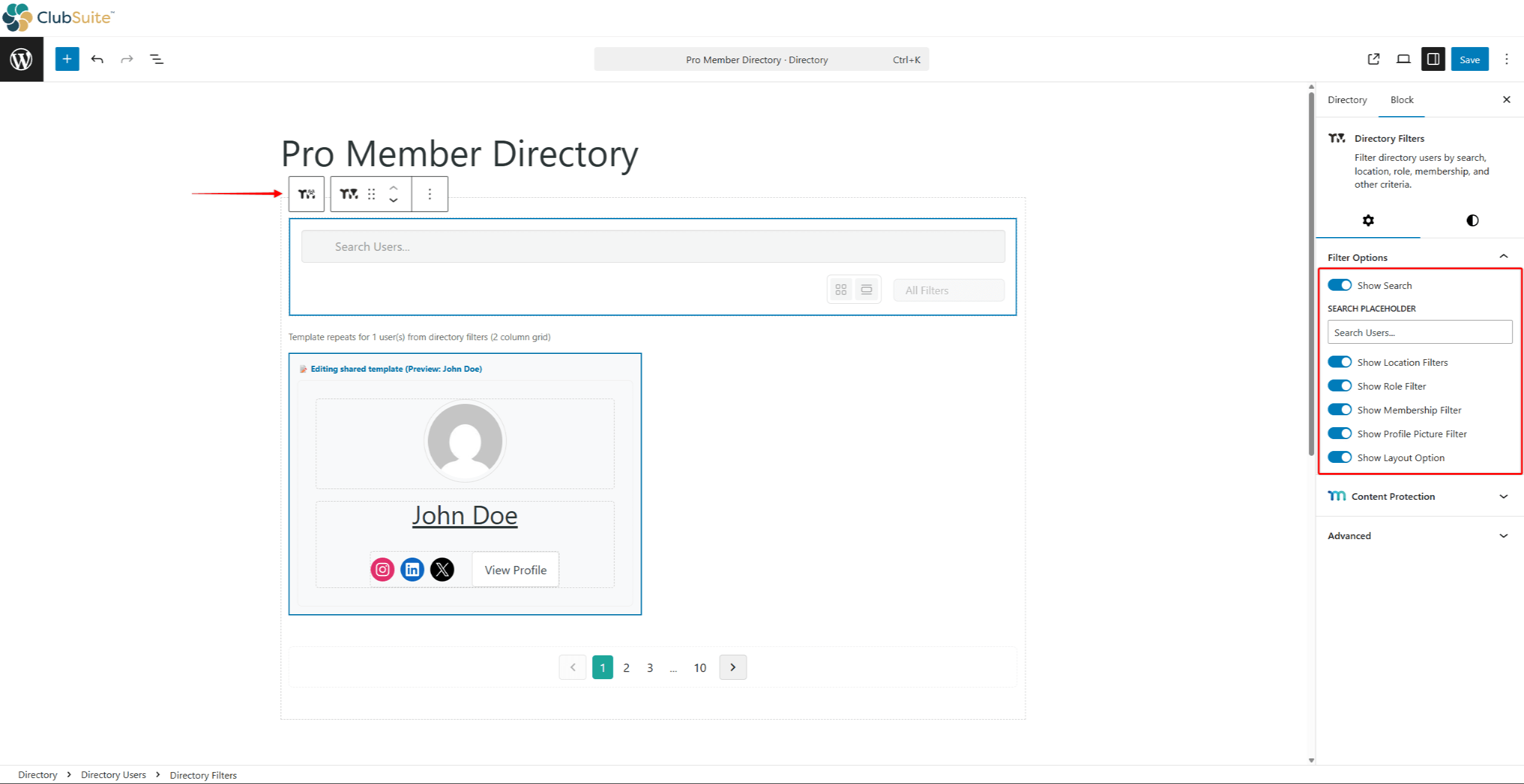 mpdir-filters-block | MemberPress