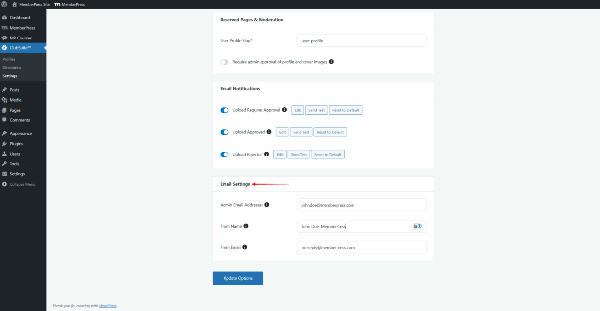 mpdir-global-profiles-email-settings | MemberPress