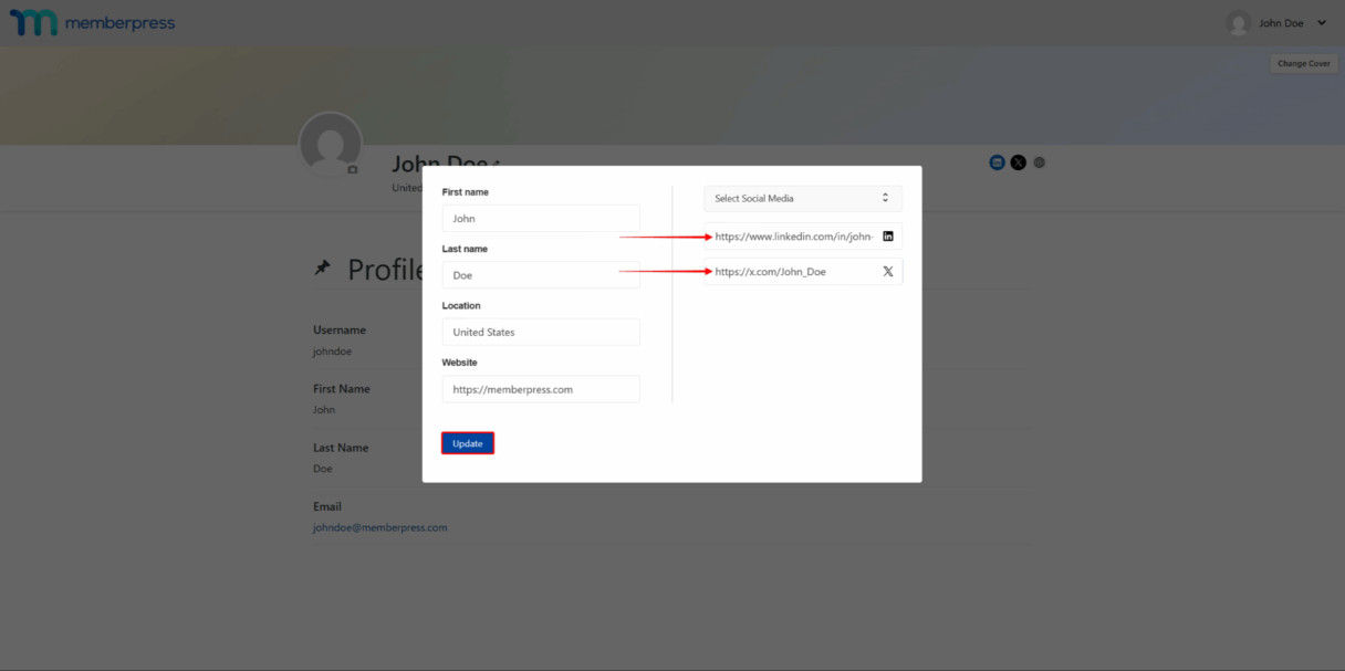 mpdir-profile-add-social-media | MemberPress