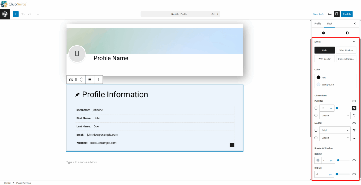 mpdir-profile-section-design | MemberPress