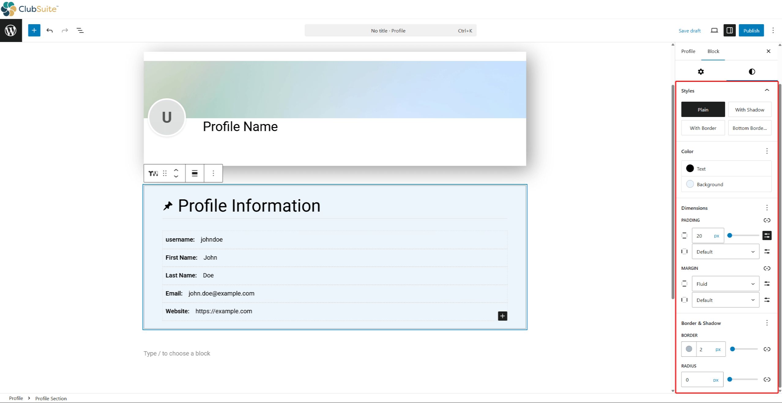 mpdir-profile-section-design | MemberPress