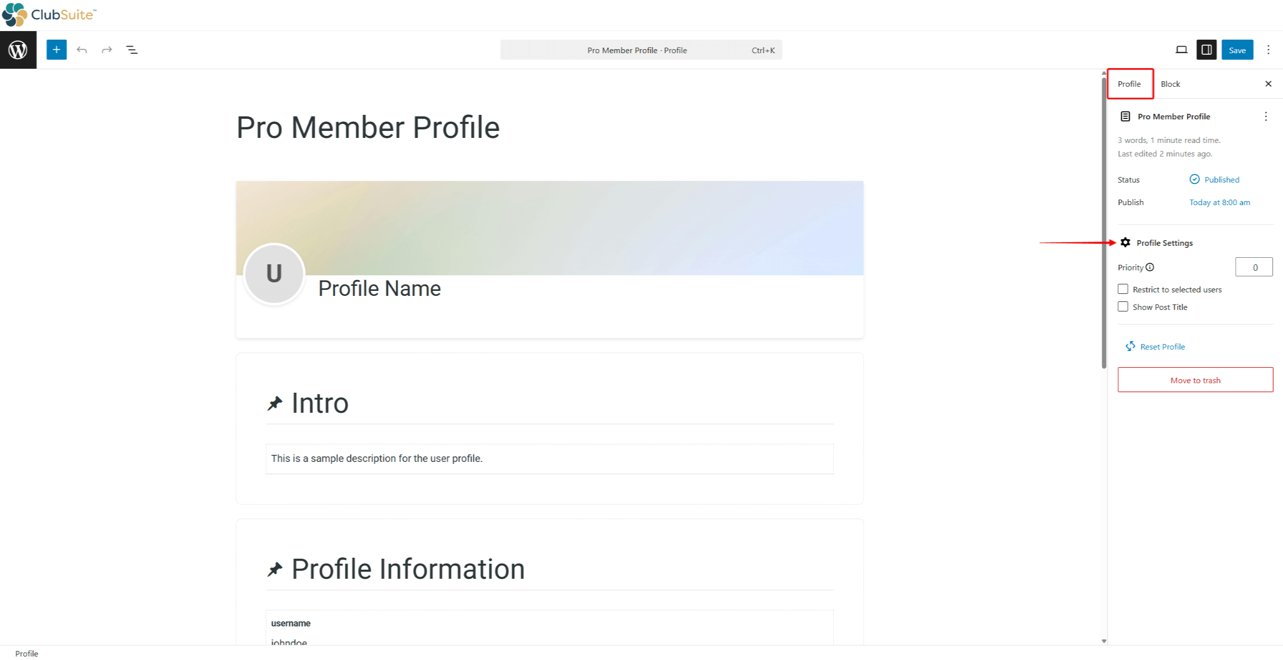 mpdir-profiles-settings | MemberPress