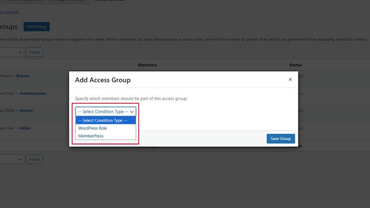 Configuring Access Groups in MemberPress App - 5 | MemberPress