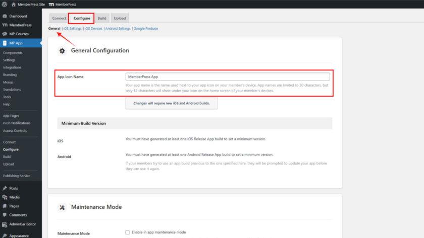 Configuring General App Settings in MemberPress AppKit