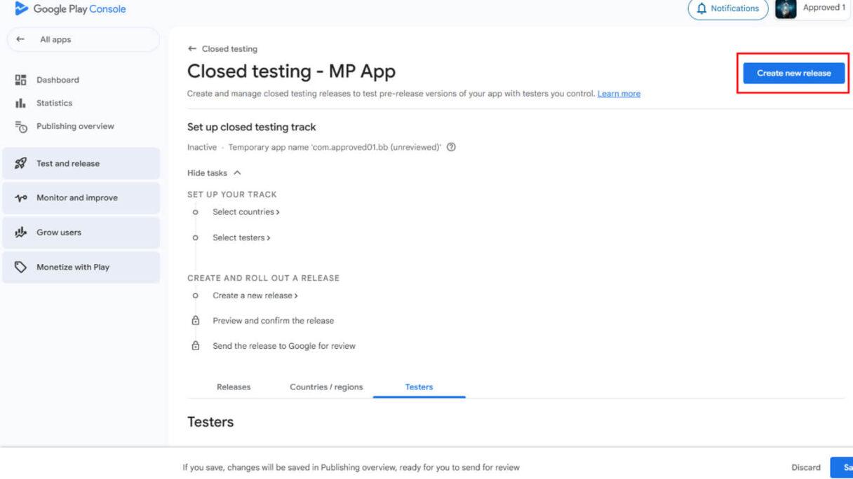 Configuração de testes fechados da Google Play Store para o aplicativo MemberPress - 15 | MemberPress