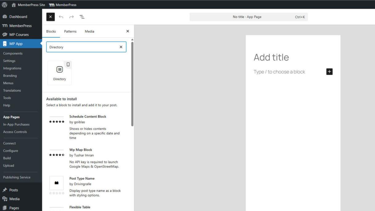 Configuring the Directory Block in MemberPress App_4 | MemberPress