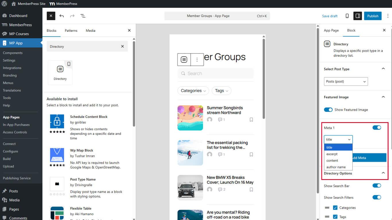First Metadata Field