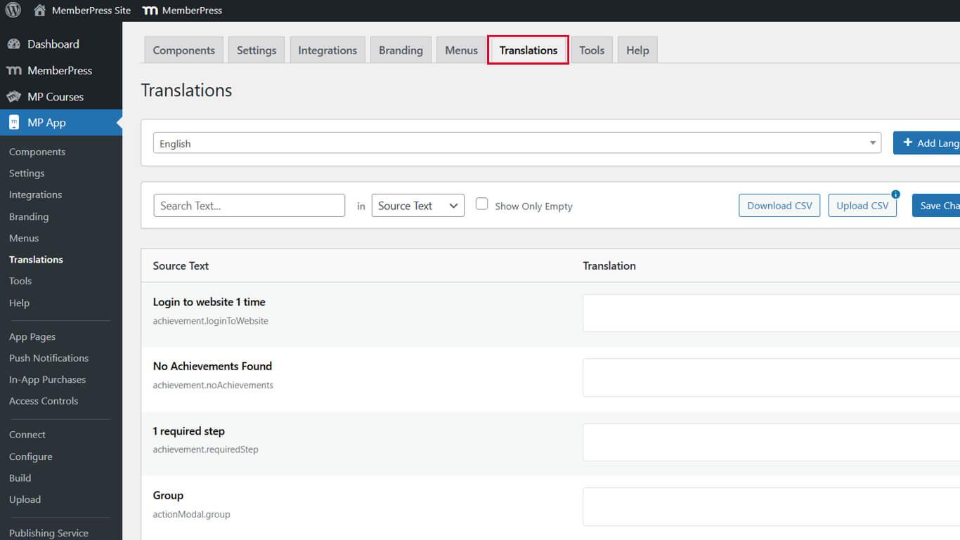 Enabling Right-to-Left Language Support in MemberPress App - 1 | MemberPress MemberPress App Translations