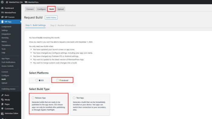 Google Play Store Publishing Checklist for MemberPress Android App