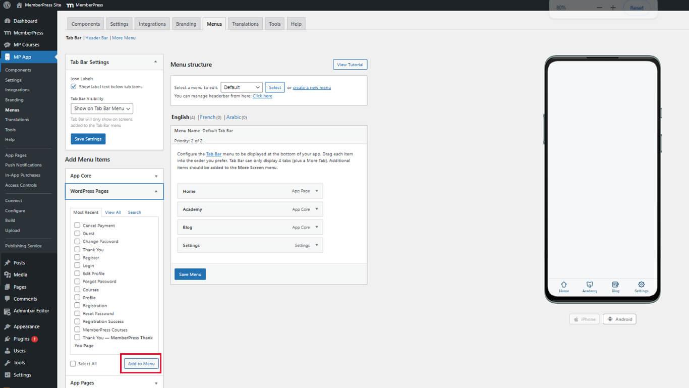 Add Page as Web Fallback