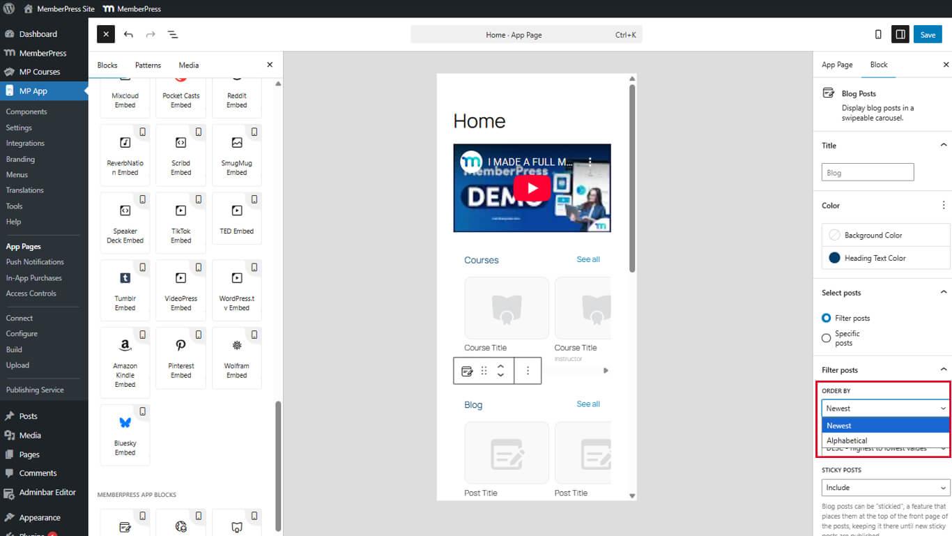 Filter Posts - Order Posts by a Criteria