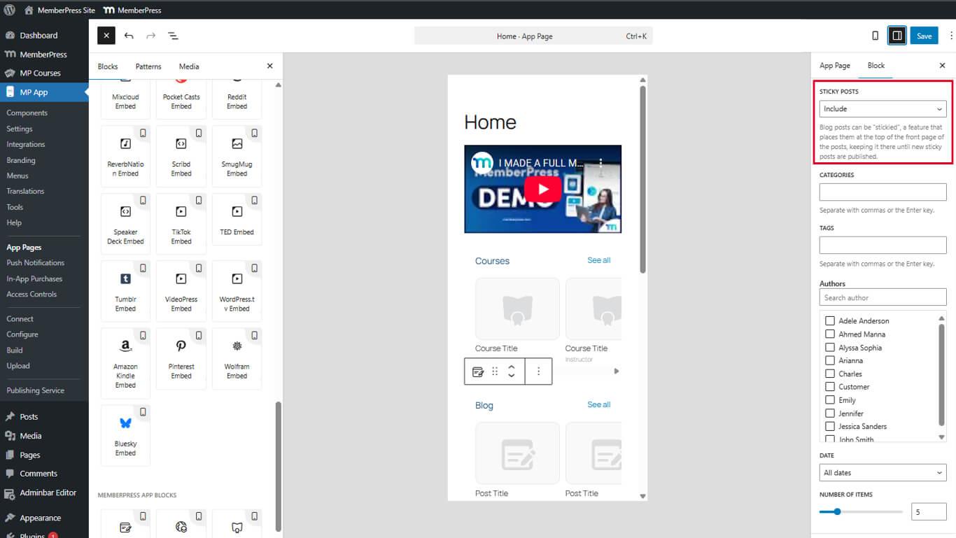Filter Posts - Sticky Posts