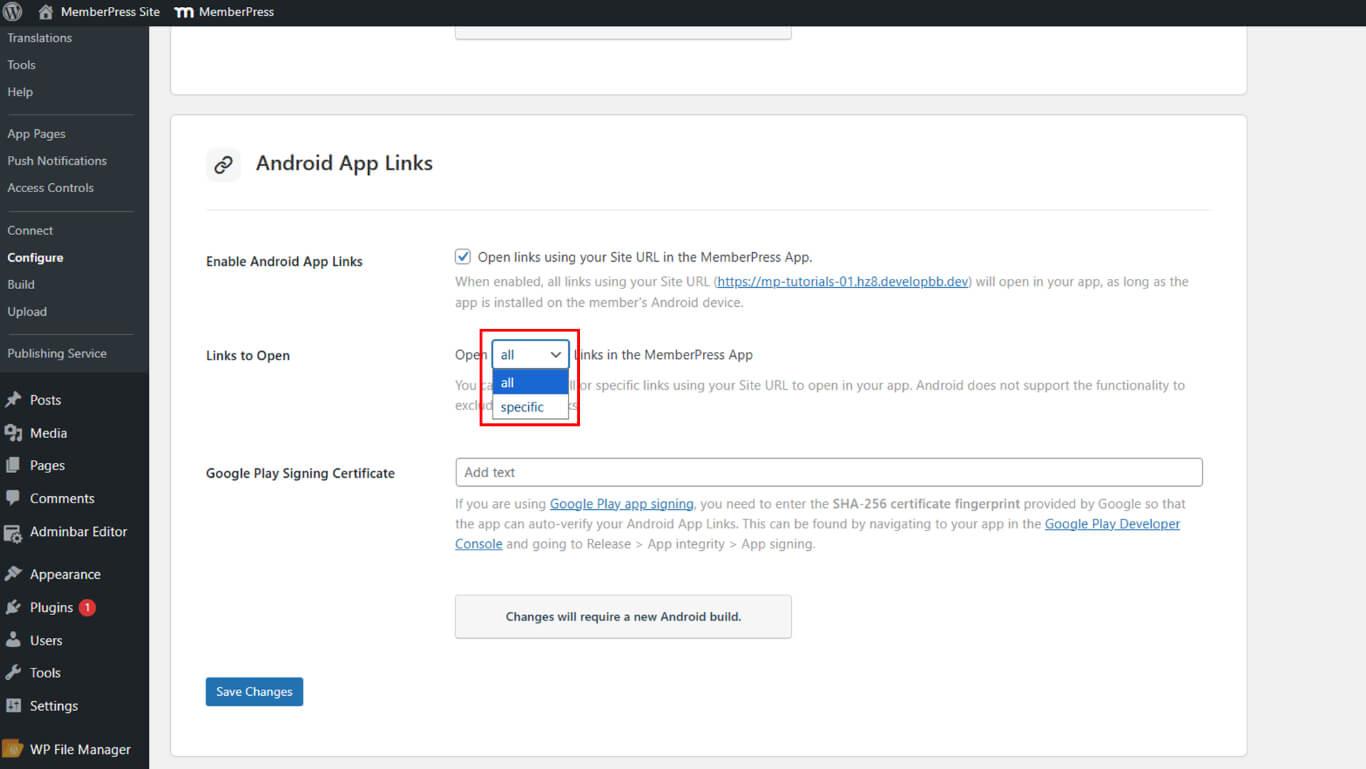 mpapp-configuring-android-app-links-3 | MemberPress