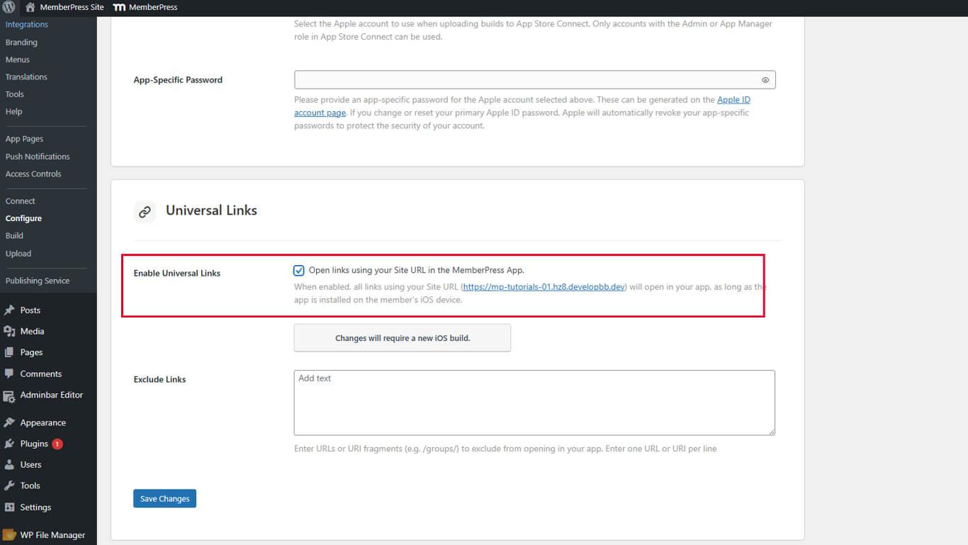 enable universal links