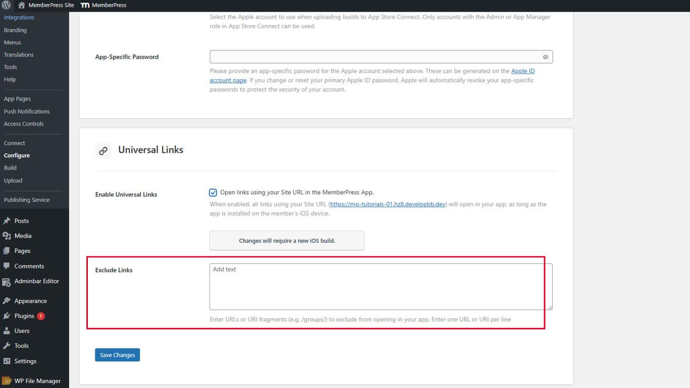apple universal links - enable links