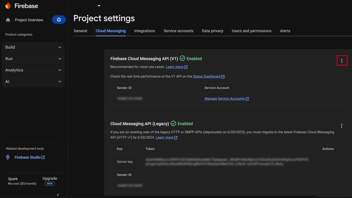 click three dots menu