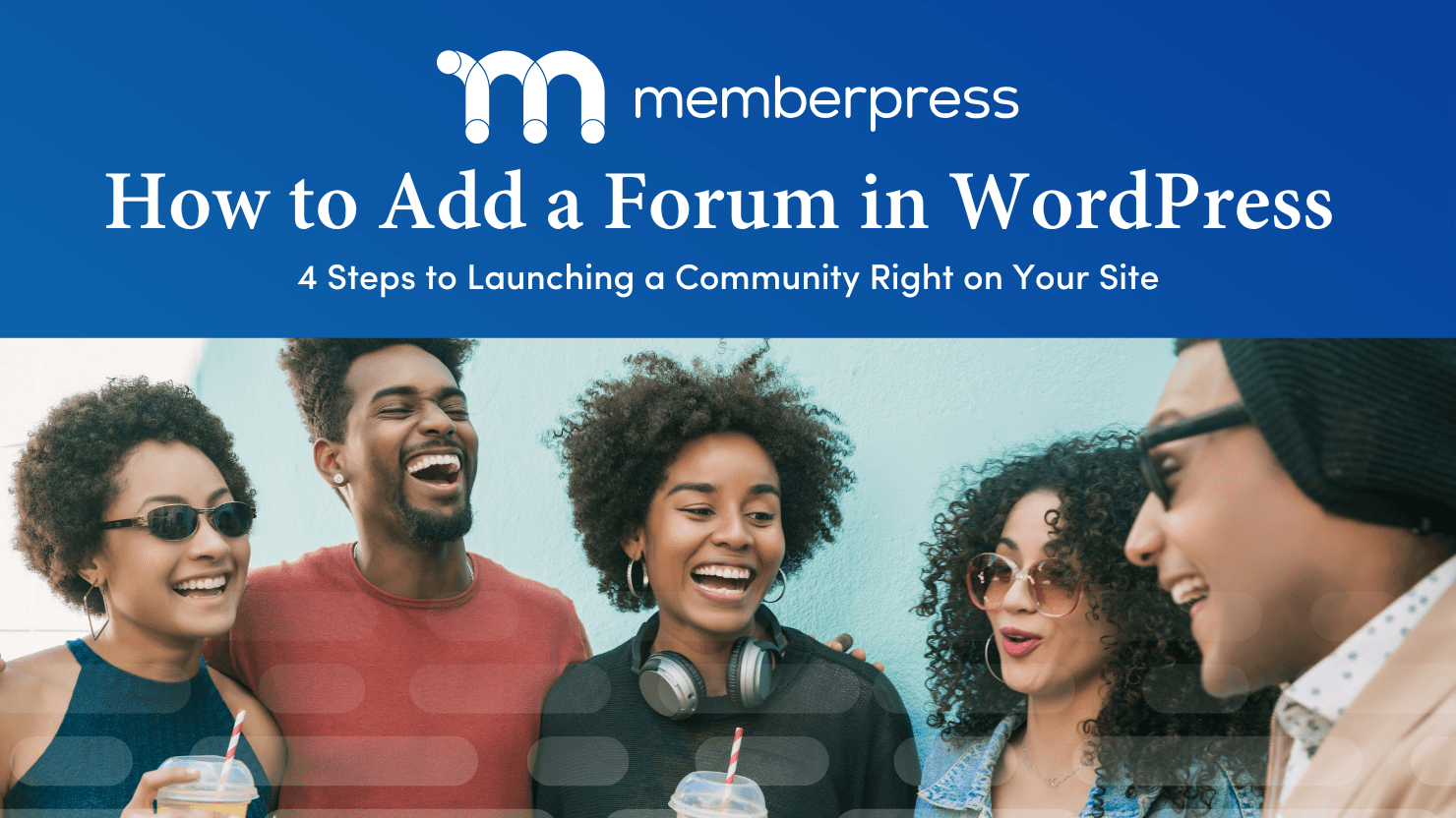 Ajouter un forum dans WordPress Featured Image | MemberPress Ajouter un forum dans l'image vedette de WordPress