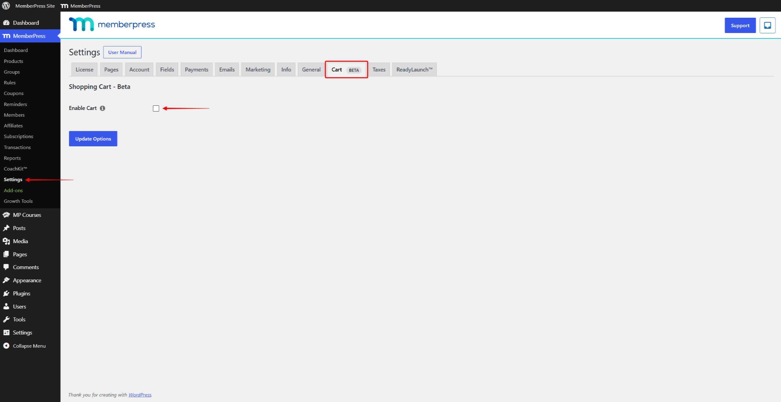 mepr-enable-cart-checkbox-1 | MemberPress Enable Cart option on Cart tab